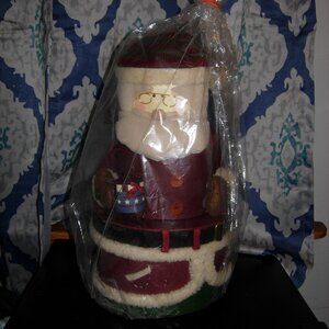 Santa Claus Christmas Folk Art Stacking Boxes 15" NIB